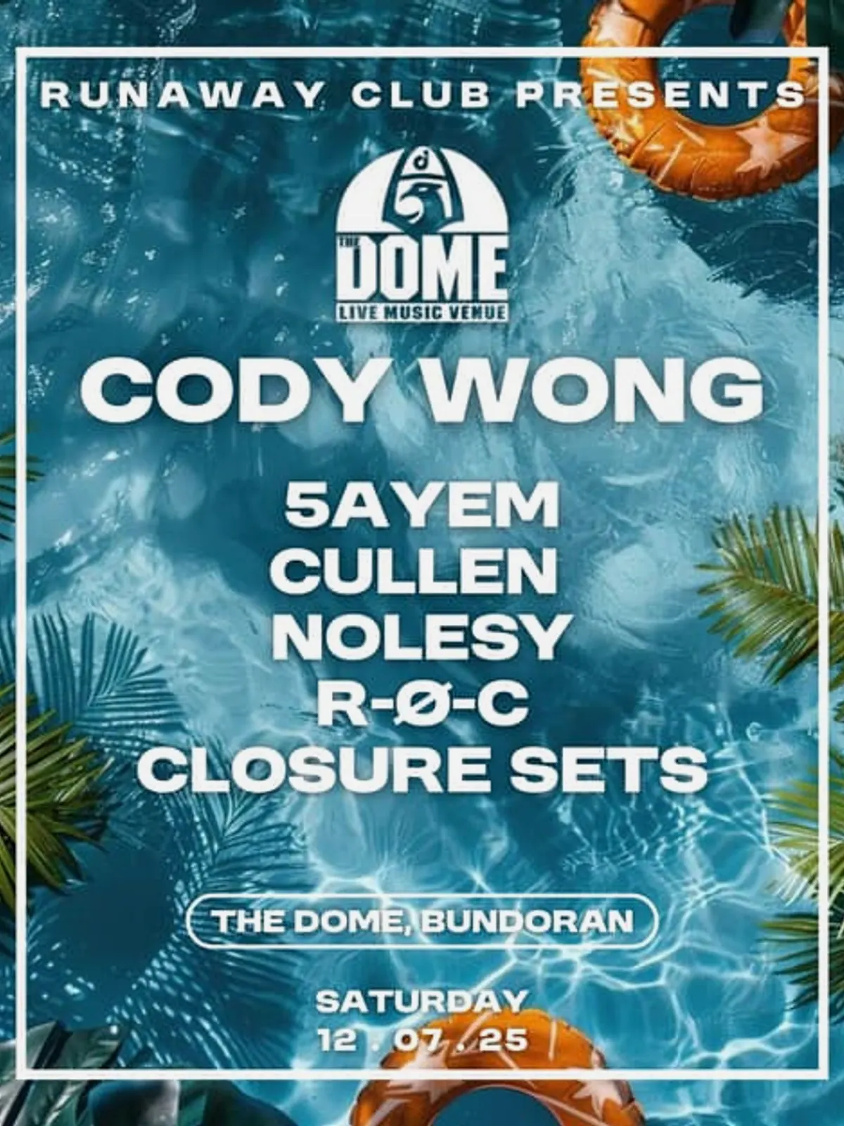 Official poster for Cody Wong at The Dome Bundoran
